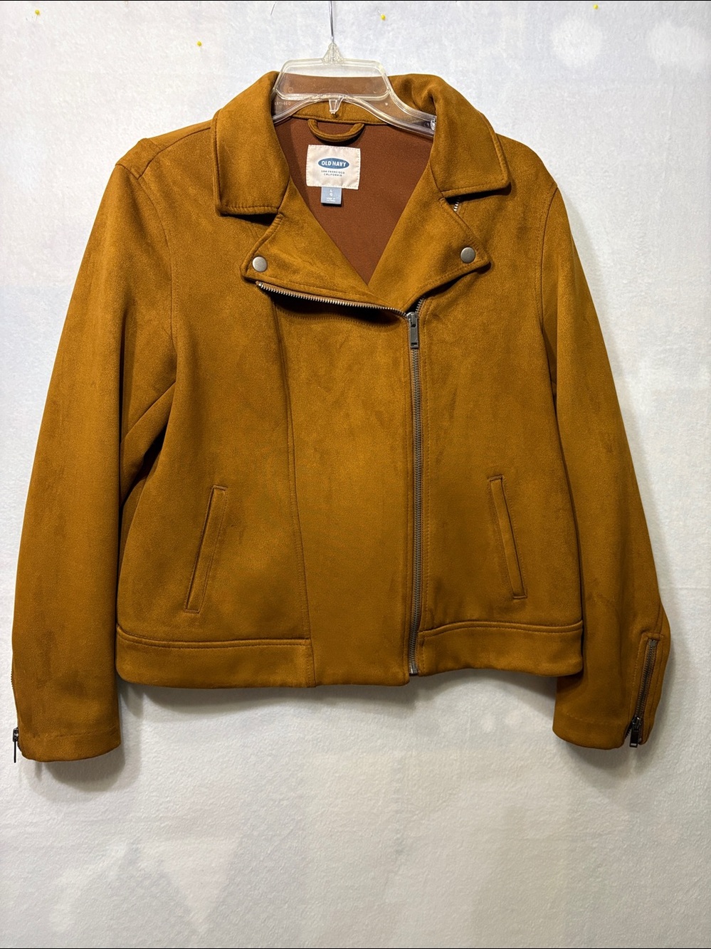 Old Navy Cognac Moto Jacket Size Large